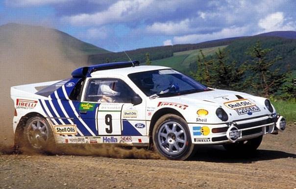 Scottish Rally, Scotland, 1986. Mark Lovell/Roger Freeman race on the backroads of Scotland. 